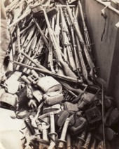 Photo of captured Japanese weapons