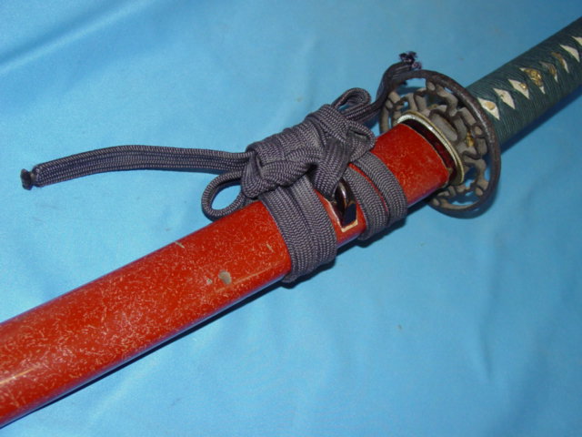 WWII Japanese militia sword scabbard knot