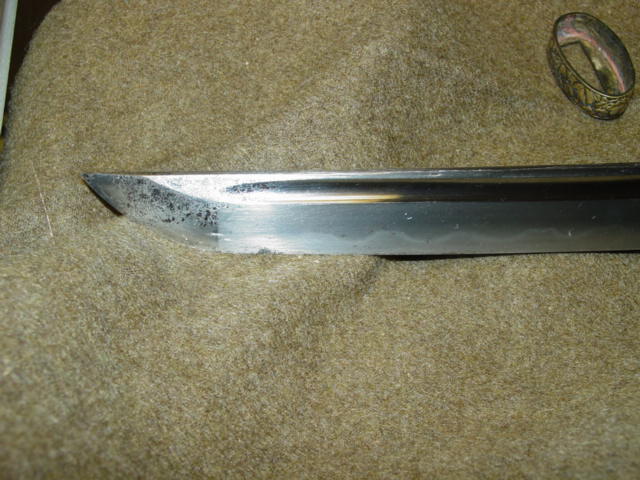 WWII Samurai sword blade tip