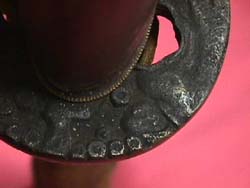 Close up view of Samurai Tsuba