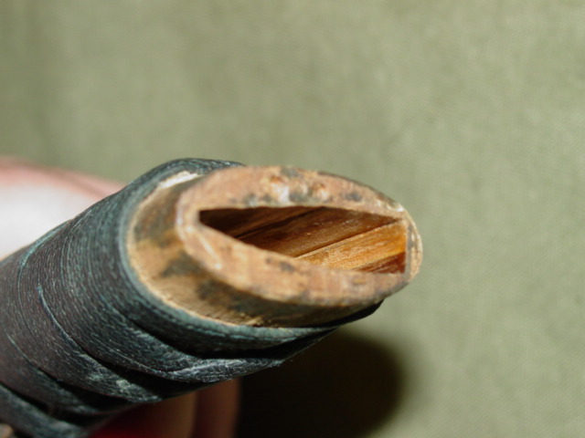 Samurai sword handle throat