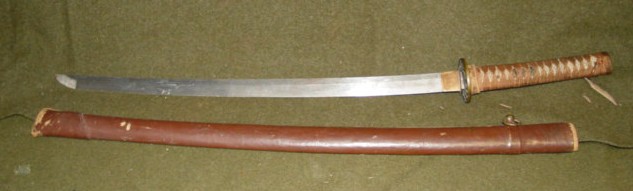 WWII Japanese Katana sword and scabbard