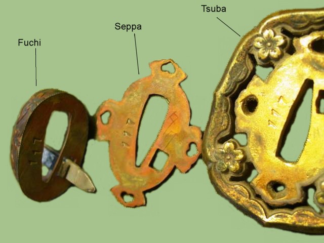WWII Samurai sword components