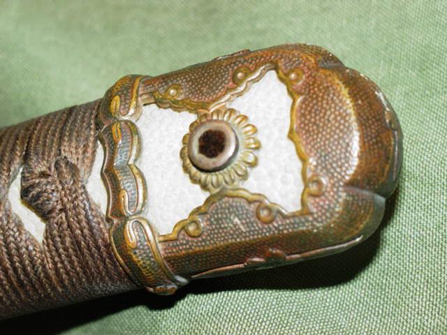 WWII Samurai sword handle pommel