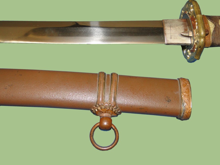 WWII Katana scabbard with hanging ring