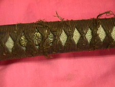 WWII Samurai sword three flower Menuki