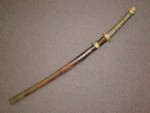WWII machine made Samurai sword signed Emura WWII Showato blade signed Emura