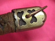 Samurai sword handle pommel variation