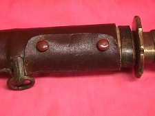 WWII Katana scabbard leather snap